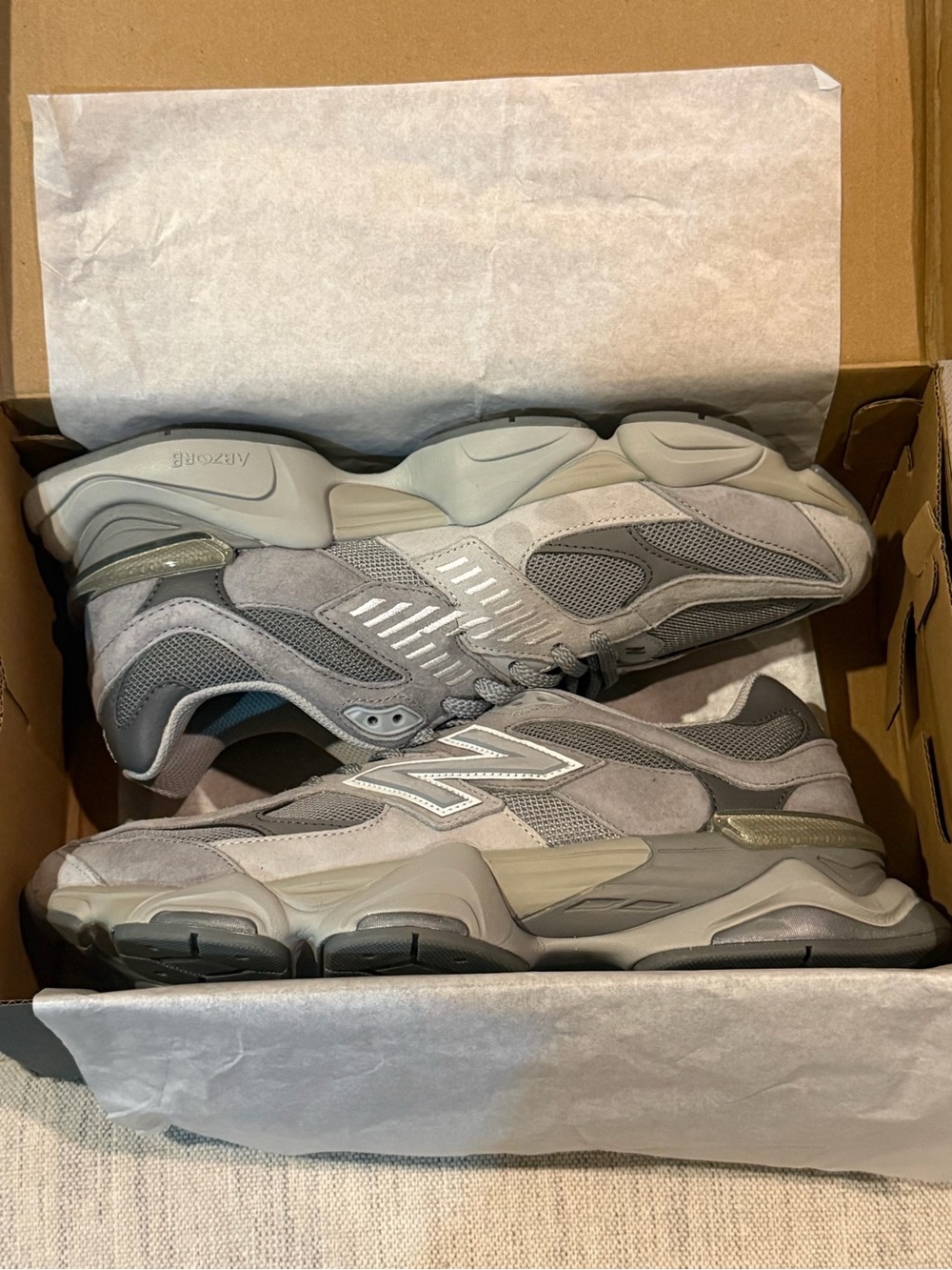 New Balance 9060 | Mens Size 11 Men's Gray and Light Taupe Athletic Sneakers